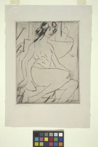 John Henry Twachtman Prints: Iris (drypoint)
