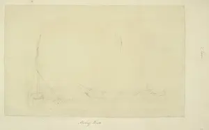Cooks First Voyage Prints: Java'. Malay boats