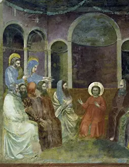 1266 1337 Prints: Jesus in Temple among Doctors, Detail from Life and Passion of Christ