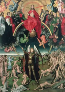 The Last Judgement, 1473 (central panel) (oil on panel) The Last Judgement, 1473 (central panel) (oil on panel)