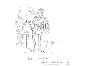 King John smiles as he signs Magna Charta, c. 1887 (pen & ink) King John smiles as he signs Magna Charta, c. 1887 (pen & ink)