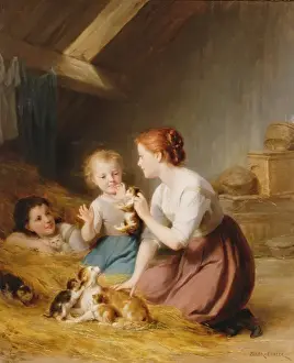 Fritz Zuber-Buhler Prints: Kittens
