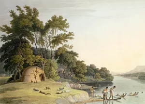 A Korah Hottentot Village on the Left Bank of the Orange River A Korah Hottentot Village on the Left Bank of the Orange River