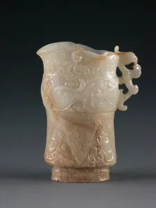 Jean-Francois Millet Prints: Libation Cup with Design of Archaistic Patterns, 16th century (jade (nephrite))