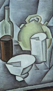 Still Life with a Bottle of Wine and an Earthenware Water Jug, 1911 (oil on canvas) Still Life with a Bottle of Wine and an Earthenware Water Jug, 1911 (oil on canvas)
