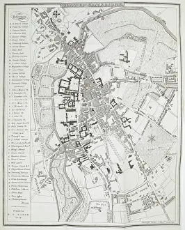 Frank Reynolds Prints: A lithographic map of Cambridge