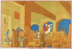 Crate Prints: Loading Cheese (colour litho)