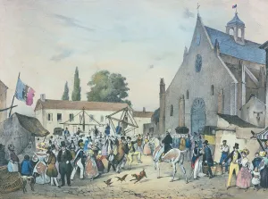 Local fetes around Paris, series, 1830, The Saint Jean at Sceaux (colour litho) Local fetes around Paris, series, 1830, The Saint Jean at Sceaux (colour litho)