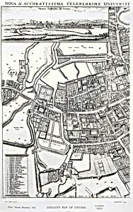 Index Prints: Loggans map of Oxford, Eastern Sheet, from Oxonia Illustrated, published 1675