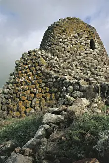 Nuragic Civilization 1800 238 Bc Prints: Low angle view of a built structure, Santa Barbara Nuraghe, Macomer, Sardinia, Italy