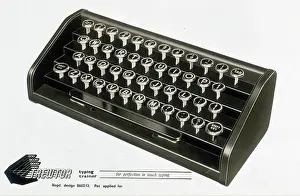 Advertisement Poster Prints: Machine for learning to type, (c1950?)