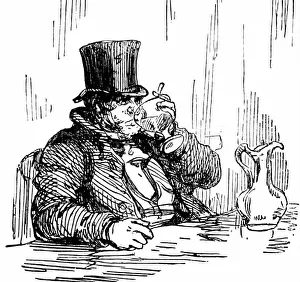 Drunkness Prints: A man drinking, 1850