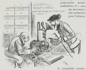 Conversing Prints: A man using a recording / dictating machine