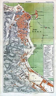 Emile Jean Horace Vernet Prints: Map of Algiers, 1901