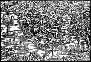 Byzantine Prints: Map of Constantinople
