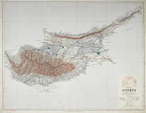 A map of Cyprus, dated 1897