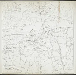 Walter Limot Prints: A map of Dorking