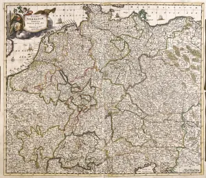 Map of Germany (etching, 1671)