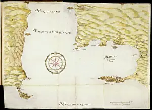 Gibralter Prints: Map of Gibraltar