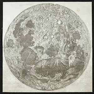Celestial Objects Prints: A map of the moon