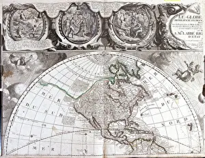 Jean-Baptiste Nolin Prints: Map of the north hemisphere