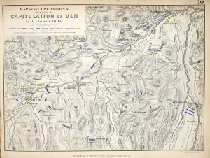 Images Dated 29th August 2021: Map of the Operations which led to the Capitulation of Ulm