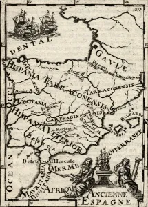 Map of Spain (litho)