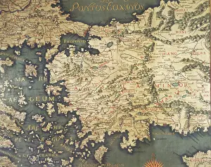 Archipelago Prints: Map of Turkey, close-up