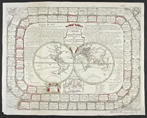 A map of the world in two hemispheres