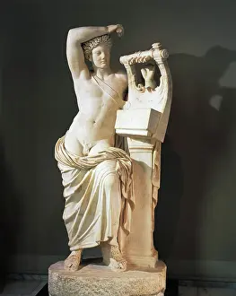 Shirtless Prints: Marble statue of Apollo Citharoedus
