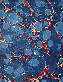 Marbling Prints: Marbled endpaper, 1919
