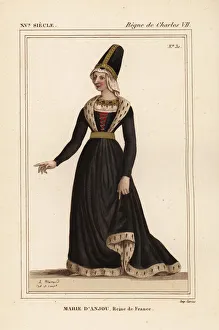 Mary of Anjou, queen of France, wife to King Charles VII, Marie d'Anjou 1404-1463 Mary of Anjou, queen of France, wife to King Charles VII, Marie d'Anjou 1404-1463