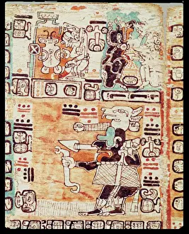 Richard Ansdell Prints: Detail from a Mayan Codex (vellum)