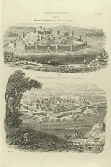 Thomas Rowlandson Prints: Medieval fortification
