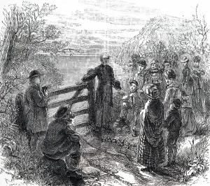 Beliefs Prints: Methodist prayer, 1876