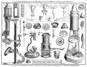 Optics Prints: Microscopes and microscopical objects