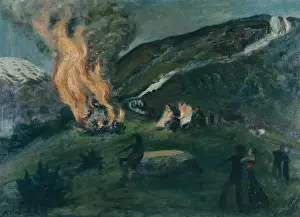 Midsummer Prints: Midsummer fire, 1902