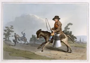 The Milk Boy, engraved by Robert Havell the Elder, published 1814 by Robinson and Son The Milk Boy, engraved by Robert Havell the Elder, published 1814 by Robinson and Son