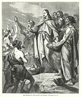 The Miracle of the Loaves and Fishes, Matthew XV, 36 (engraving) The Miracle of the Loaves and Fishes, Matthew XV, 36 (engraving)