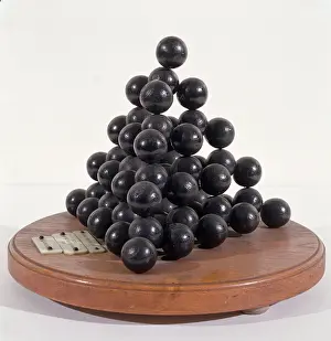 Three Dimensional Prints: Model of the crystal structure of diamond, associated with W.H. Bragg, 1924 (painted wood)