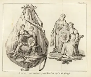 Cornelis Borsteegh Prints: Model for a ridicule or small drawstring bag