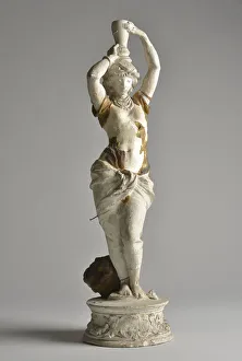 Model of torchere sculpted in the shape of a woman clothed in the east (sculpture) Model of torchere sculpted in the shape of a woman clothed in the east (sculpture)