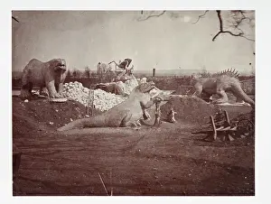 Entertainment Buildings Prints: Models of Extinct Animals