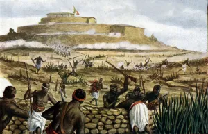Mount Abba Gerima (Abba Garima) at the Battle of Adwa, 1st March 1896, illustration from 'Storia d'Italia" Mount Abba Gerima (Abba Garima) at the Battle of Adwa, 1st March 1896, illustration from 'Storia d'Italia"