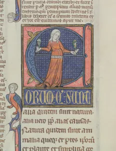Ms 3469 Historiated initial E with a representation of Nature Ms 3469 Historiated initial E with a representation of Nature