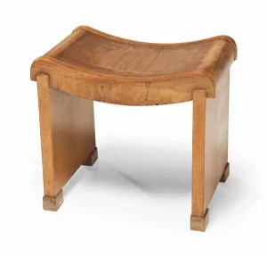 Furniture: Non-british Prints: MT105 stool, designed 1923, executed c. 1929 (walnut)