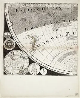 A new and correct map of the world (section), c.1774 (coloured engraving)