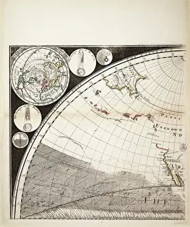 A new and correct map of the world (section), c.1774 (coloured engraving)