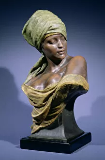 Nubian Girl (hand-painted terracotta)