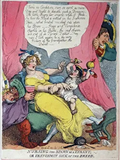 Caricaturist Prints: Nursing the Spawn of a Tyrant